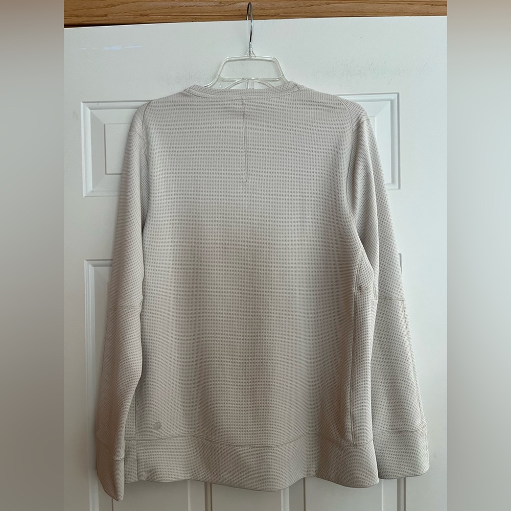 Men’s Lululemon cream crew long sleeve shift stitch performance shirt - Picture 2 of 11